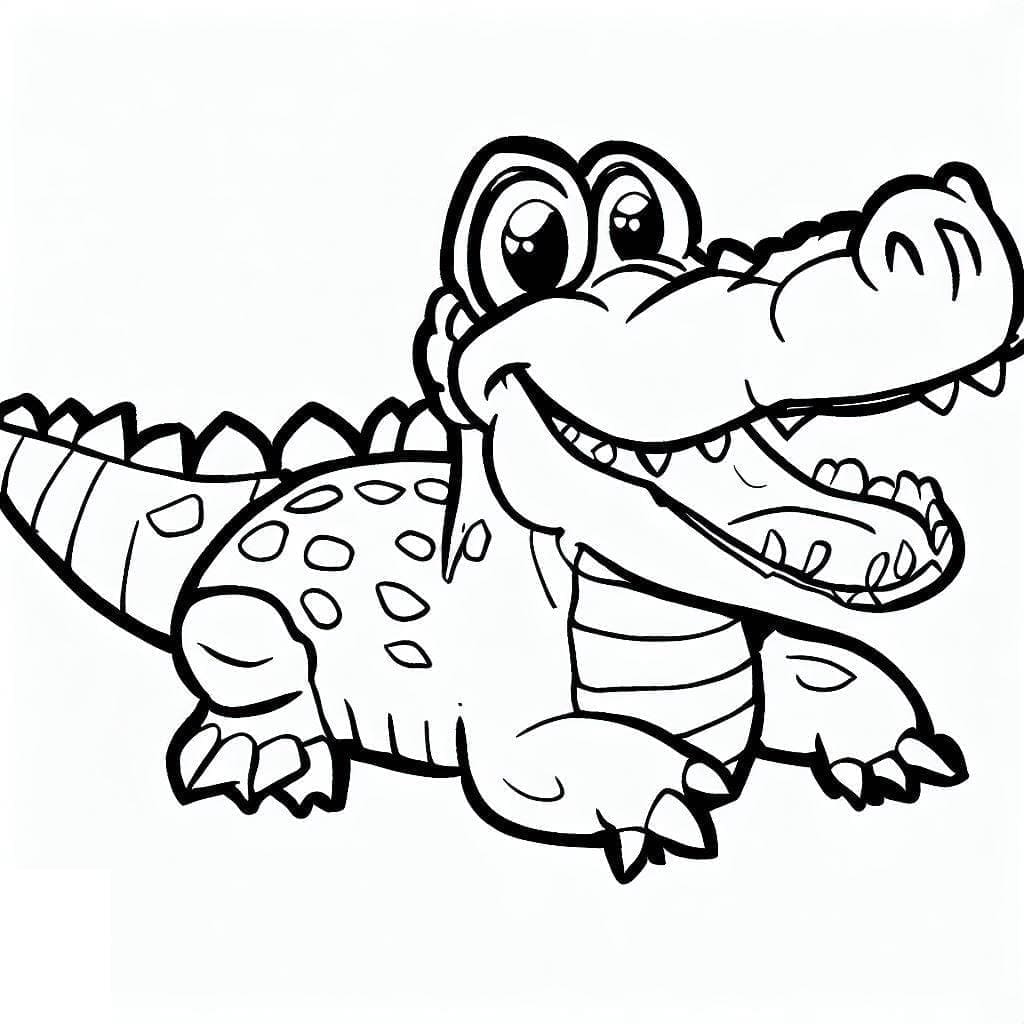 Dítě krokodýla omalovánka