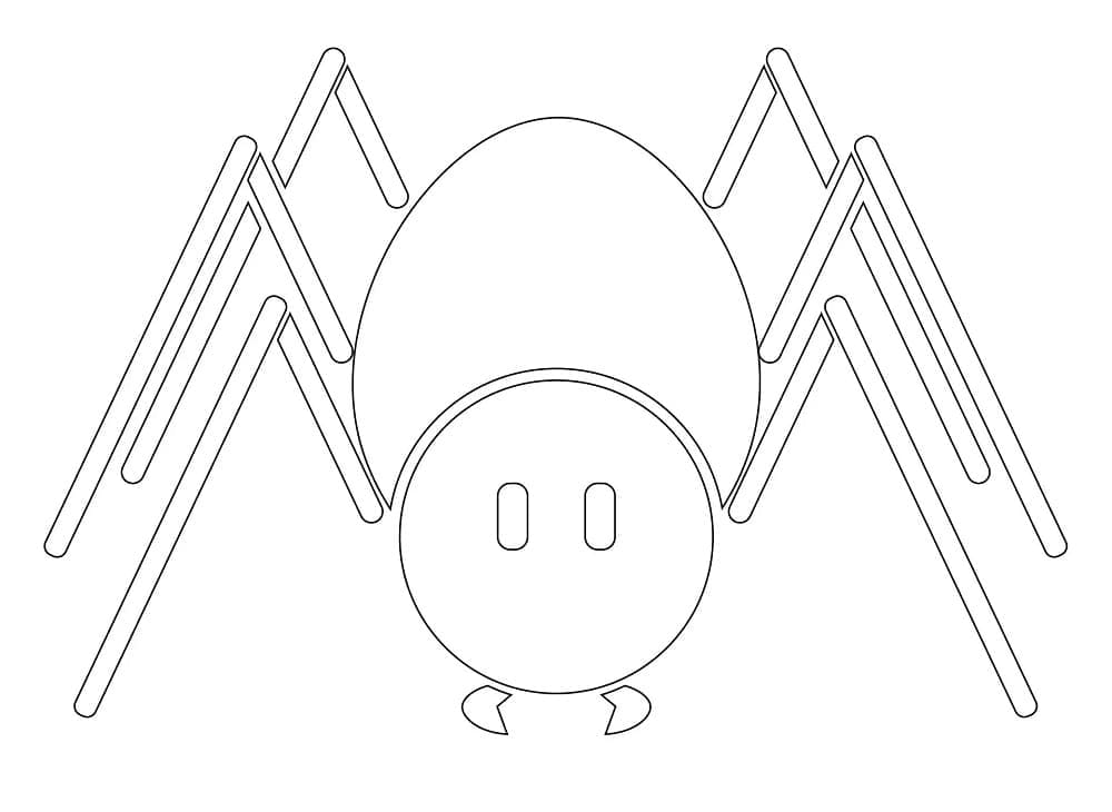 Jednoduchý pavouk omalovánka