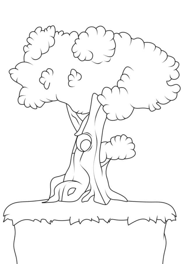 Jednoduchý strom omalovánka