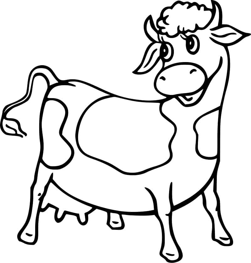 Krásná kráva omalovánka