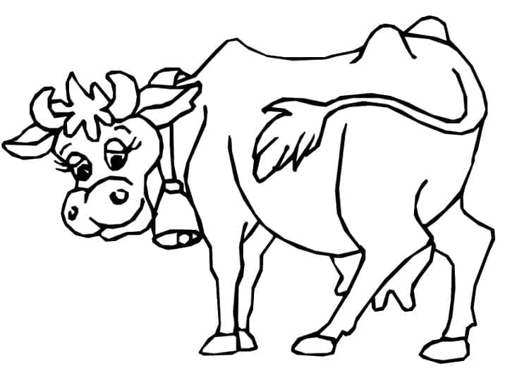 Kráva se zvonkem omalovánka