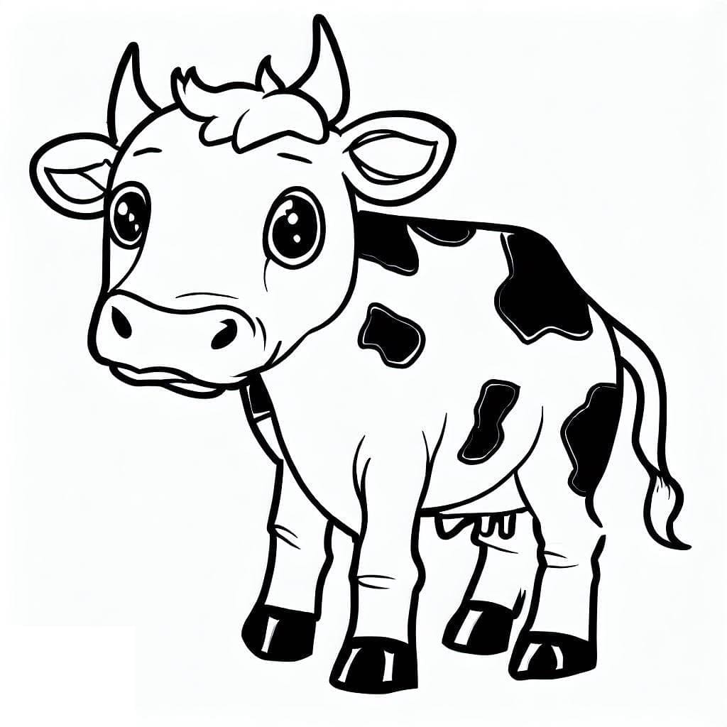 Kresba krávy omalovánka