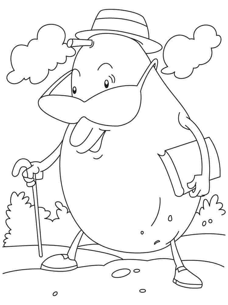 Kreslená Hruška omalovánka