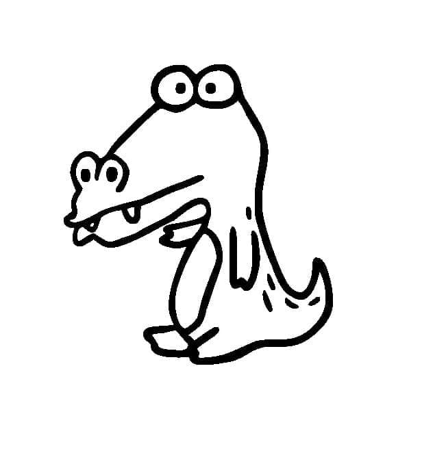 Malý krokodýl omalovánka