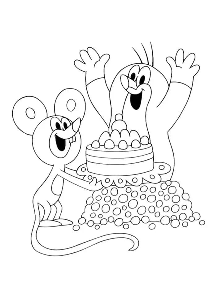 Myška a Krtek omalovánka