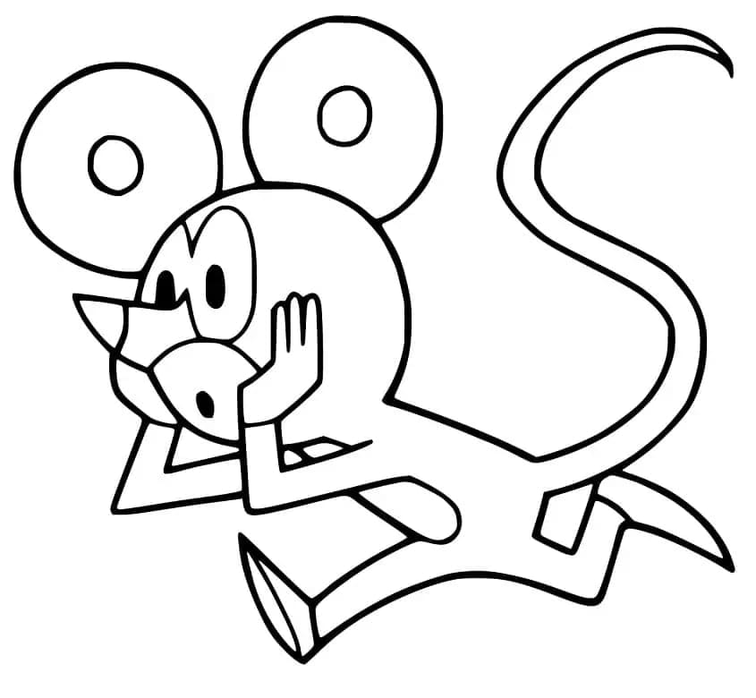 Myška od Krtek omalovánka