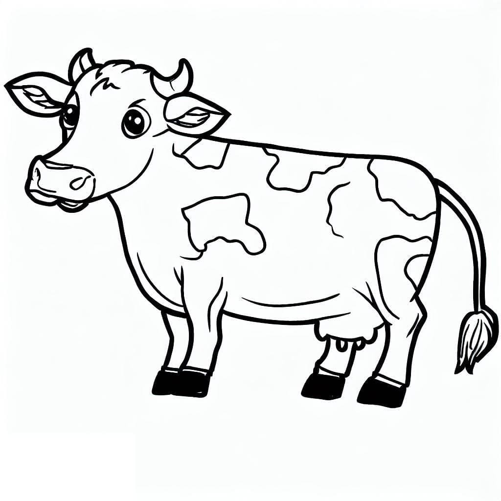 Normální kráva pro děti omalovánka