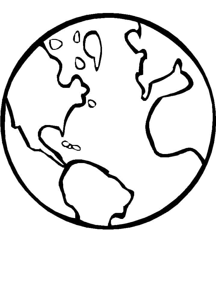 Normální obrázek Země omalovánka