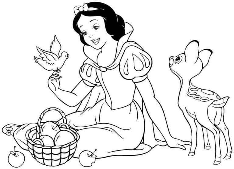 Omalovánka Obrázek Disney Princezna Sněhurka