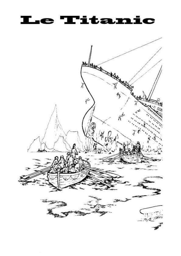 Omalovánka Obrázek Titanic Shipwreck