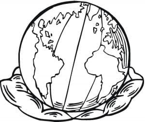 Obrázek Země omalovánka