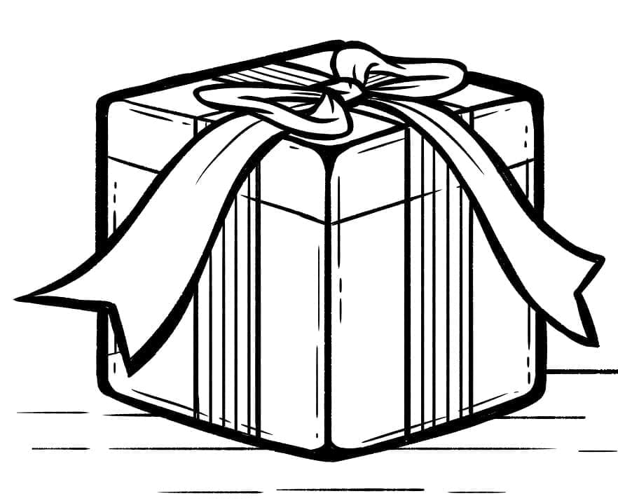 Omalovánka Obrázek dárkové krabičky