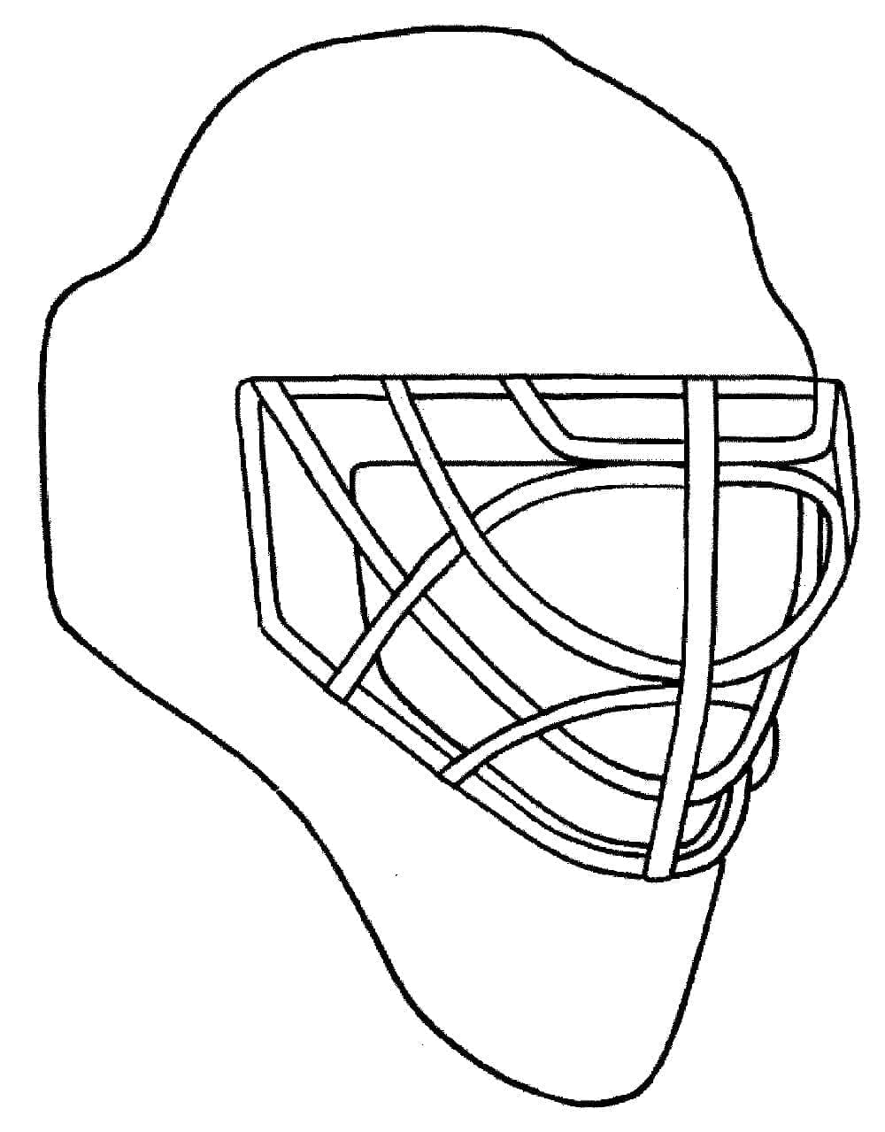 Obrázek hokejové helmy omalovánka