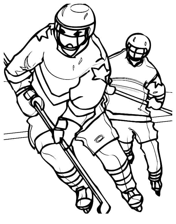 Omalovánka Obrázek zdarma hrát hokej