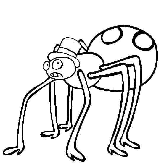 Pavouk Nosí Klobouk omalovánka