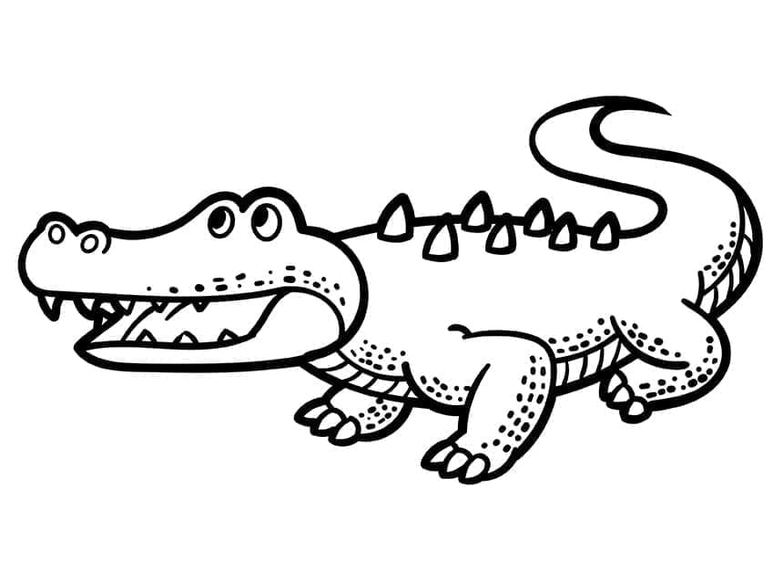 Omalovánka Přátelský krokodýl