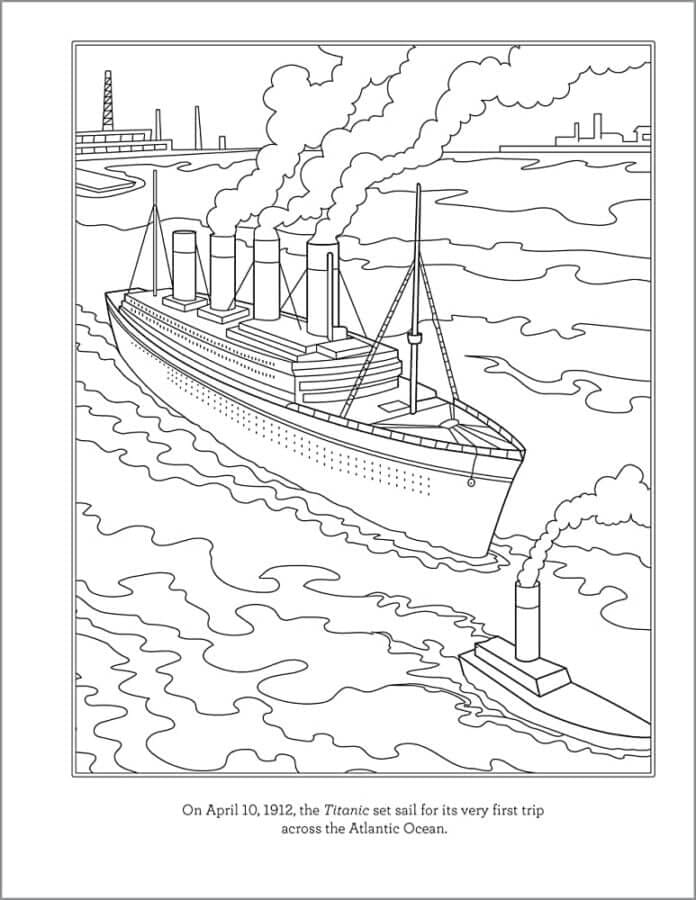 První plavba Titanic omalovánka