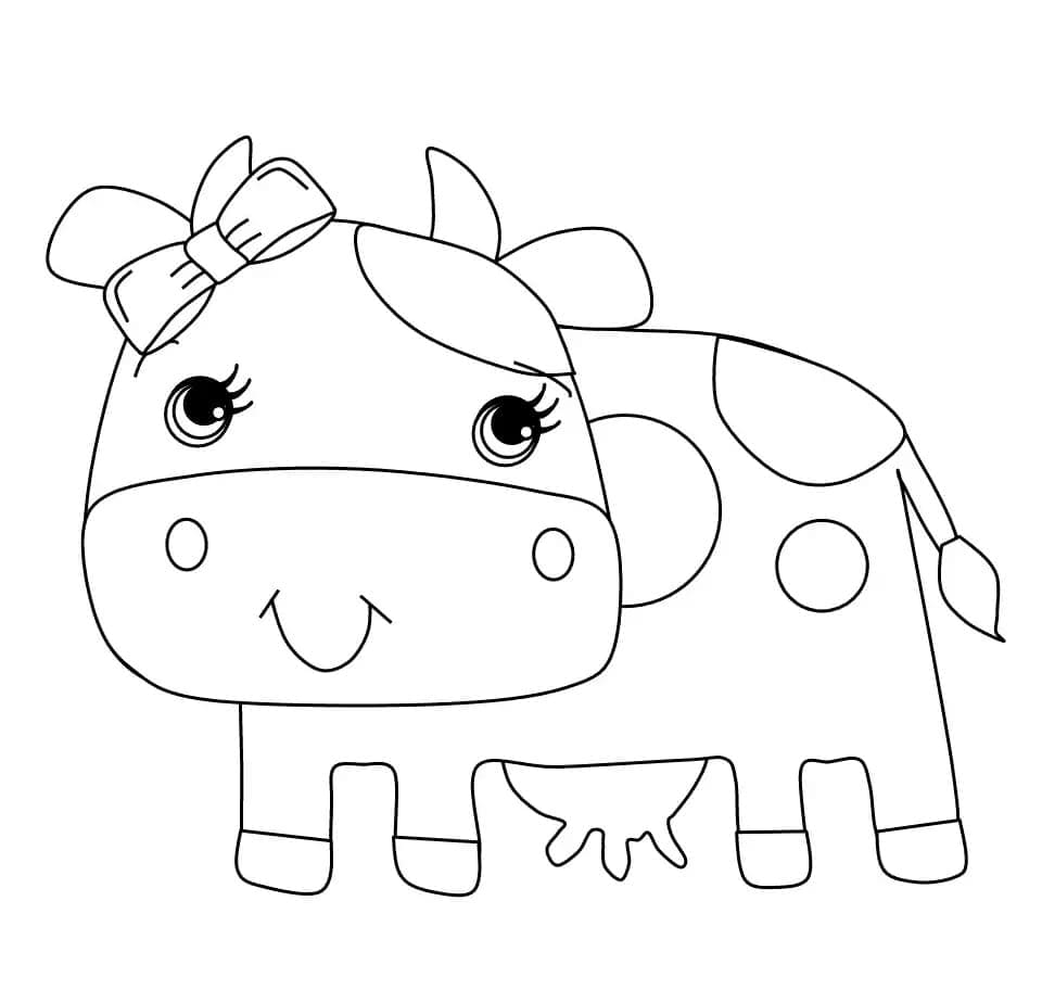 Rozkošná kráva omalovánka