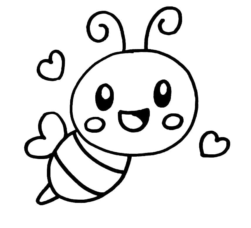 Roztomilá včelka omalovánka