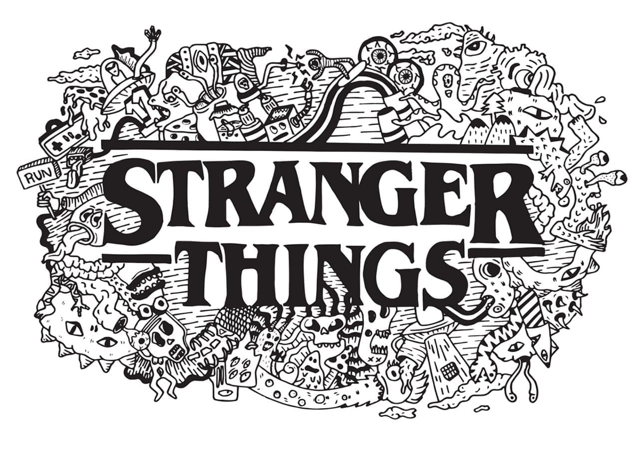 Omalovánka Stranger Things zdarma k vytištění