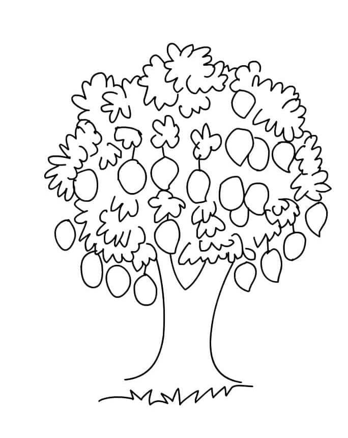Strom S Ovocem omalovánka