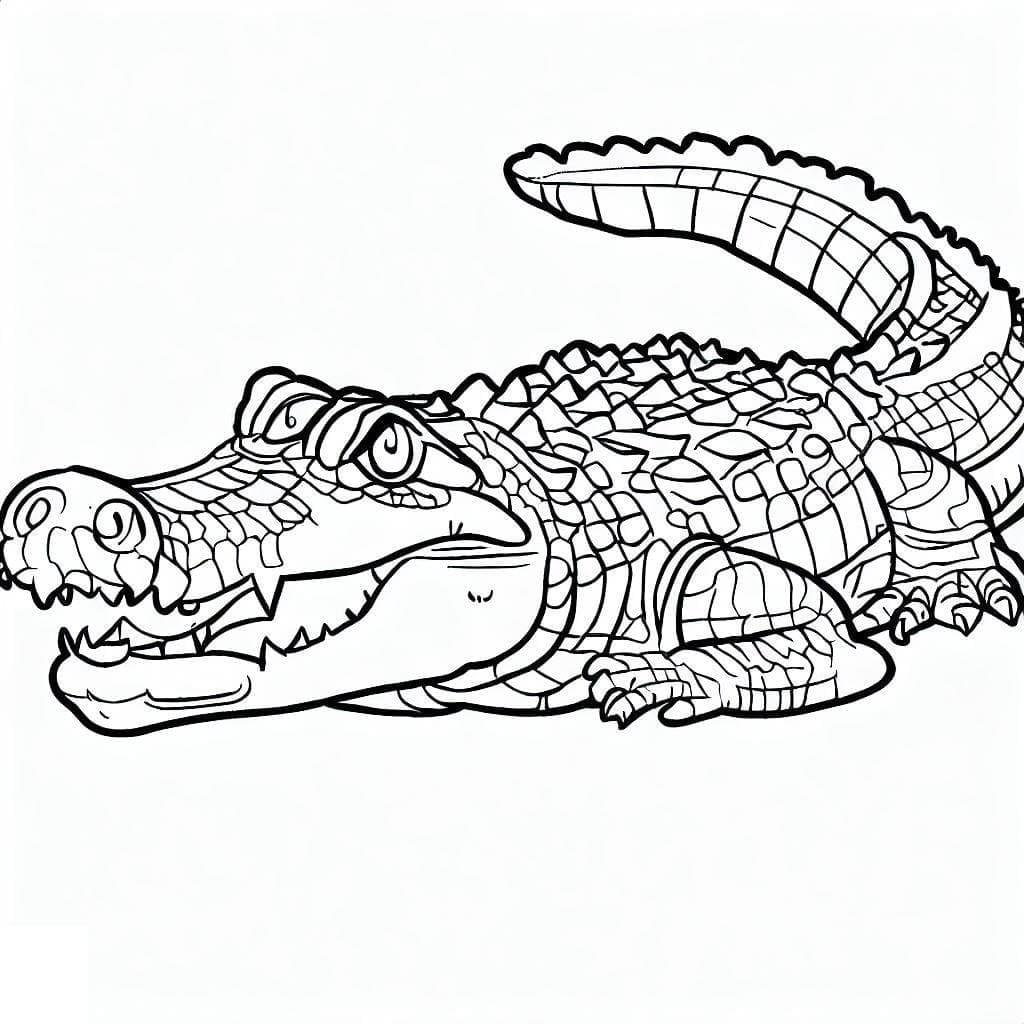 Tisk krokodýla omalovánka