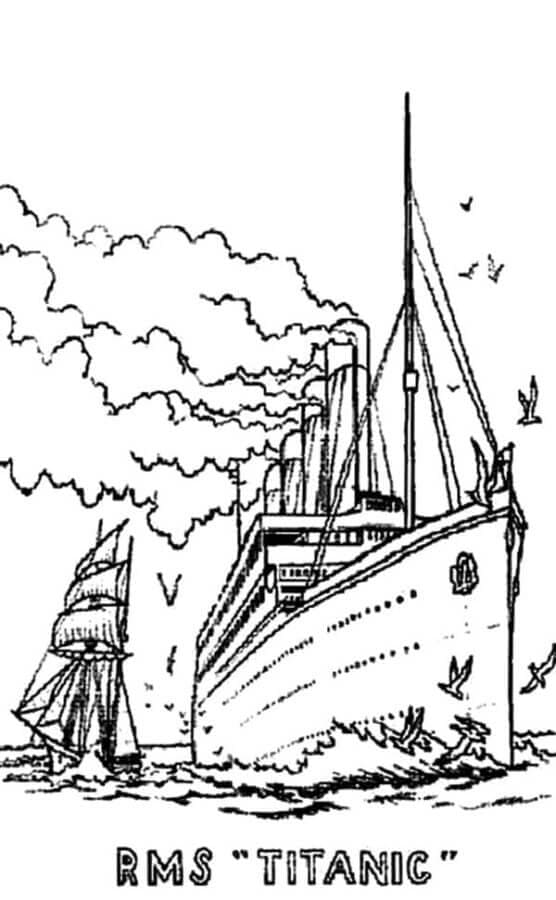 Omalovánka Titanic A Plachetnice Kreslení