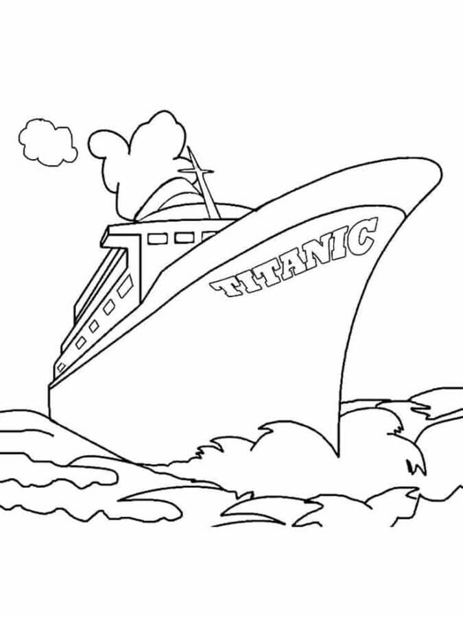 Titanic Obrázky zdarma pro děti omalovánka