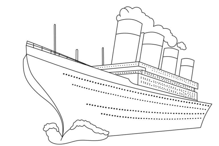 Titanic jednoduchý omalovánka