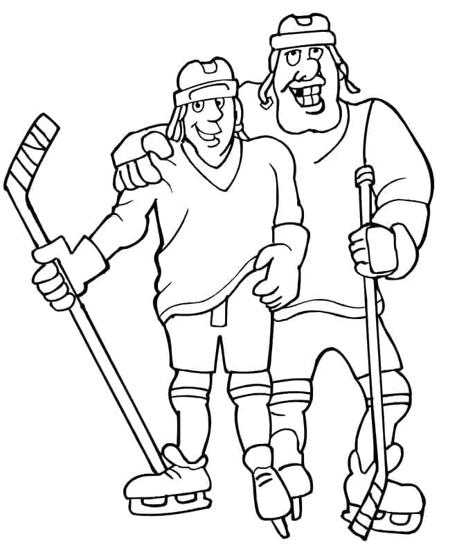 Omalovánka Two Hockey Players
