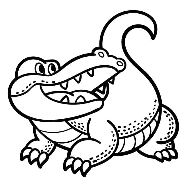 Omalovánka Usměvavý krokodýl