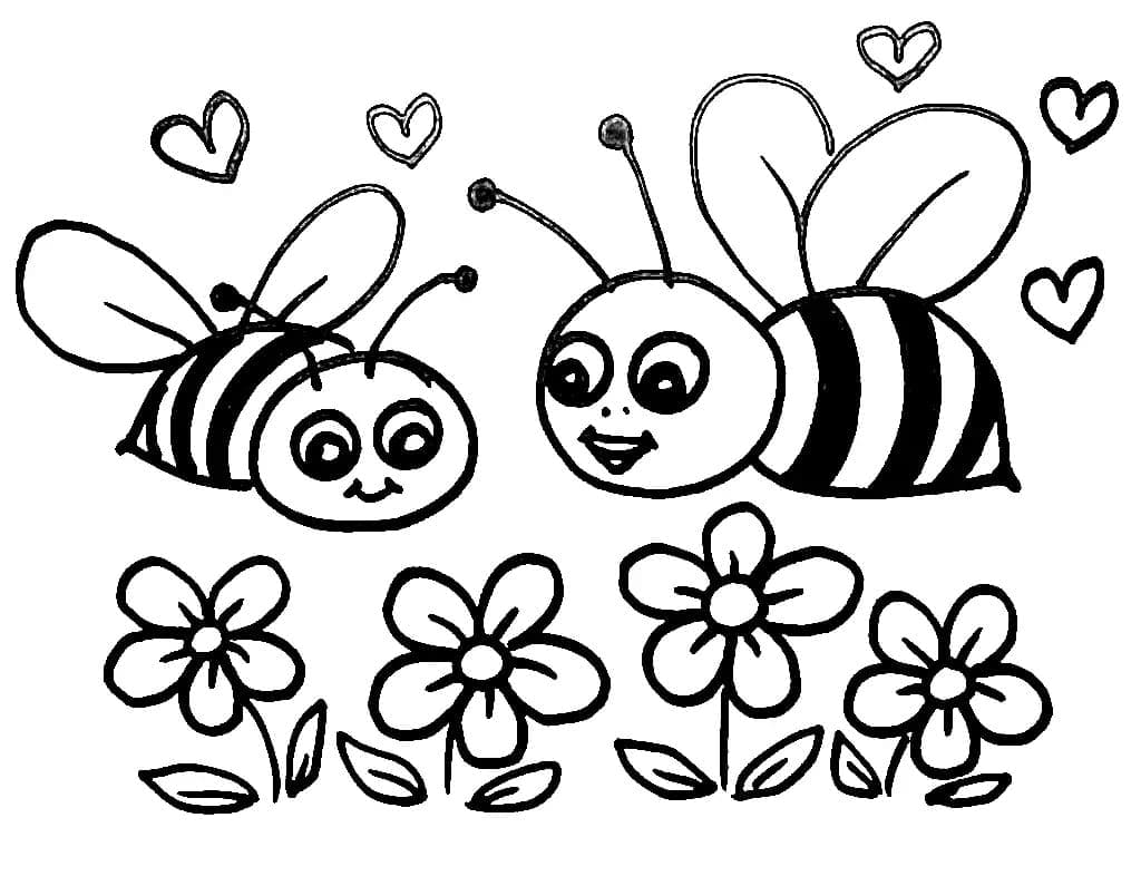 Omalovánka Včelí pár