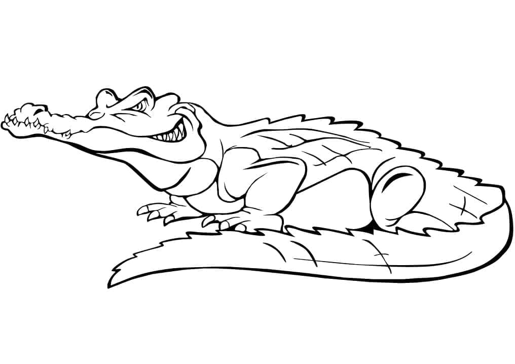 Velmi naštvaný krokodýl omalovánka