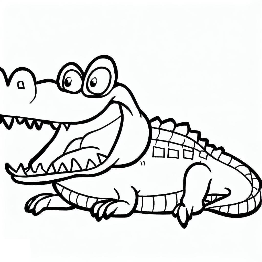 Velmi vtipný krokodýl omalovánka