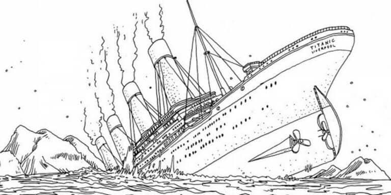 Základní vrak lodi Titanic omalovánka