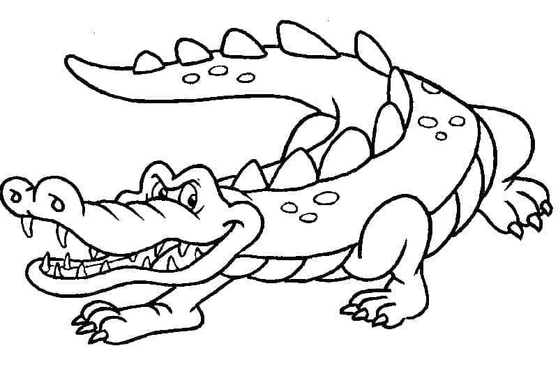 Zlý krokodýl omalovánka