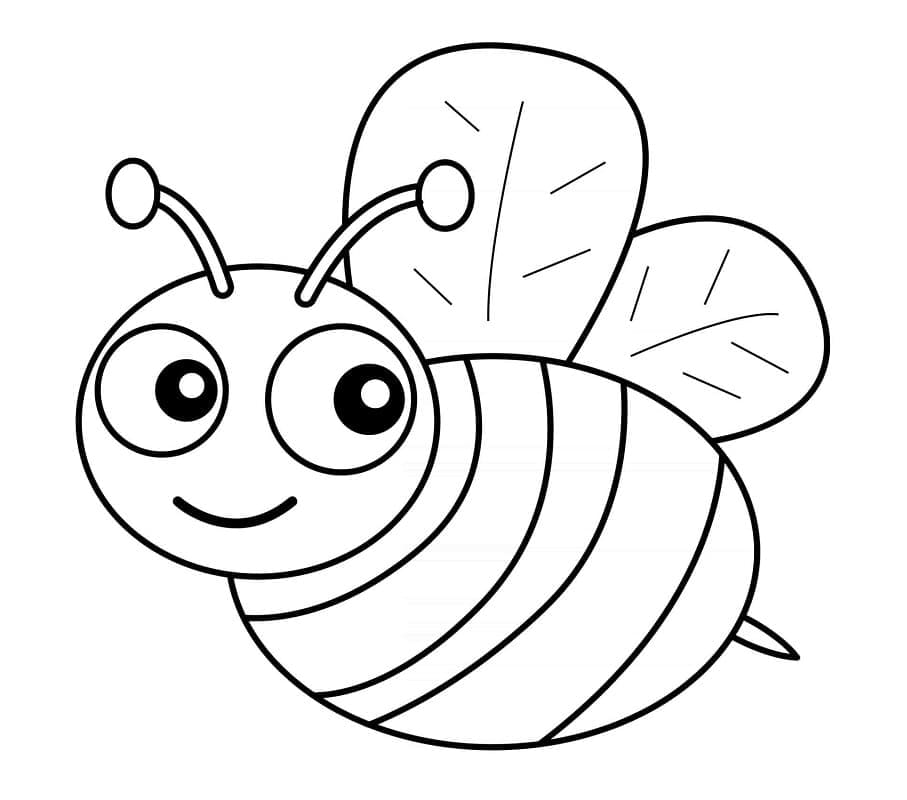 Omalovánka Včela k tisku pro děti