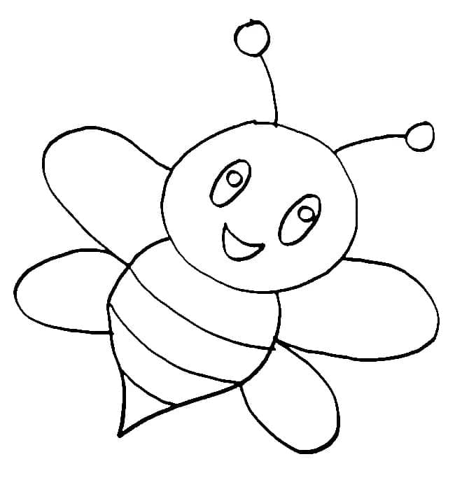 Omalovánka Zdarma k vytisknutí Včela