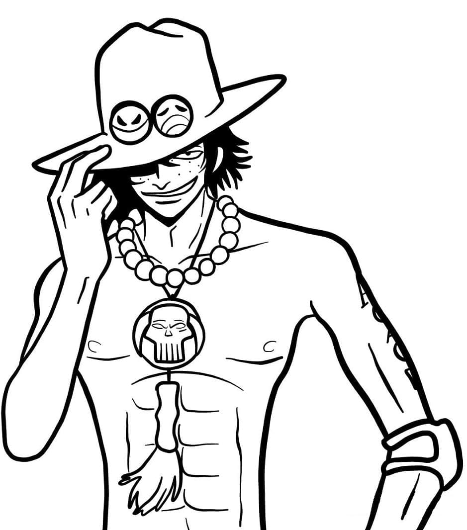 Omalovánka Ace z One Piece