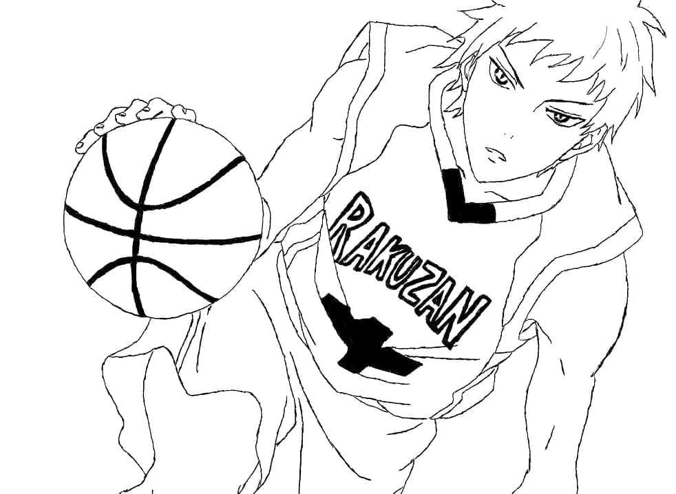 Akashi z anime Kuroko No Basket omalovánka