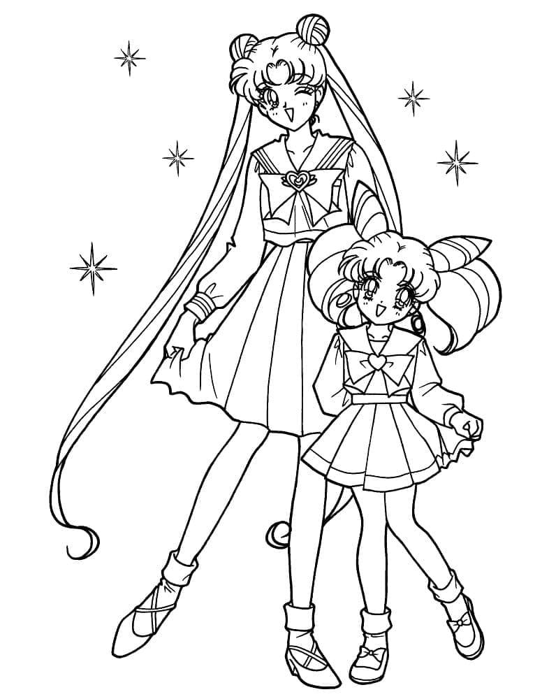 Anime Sailor Moon omalovánka