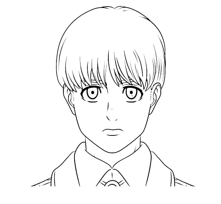 Armin z Útok titánů omalovánka