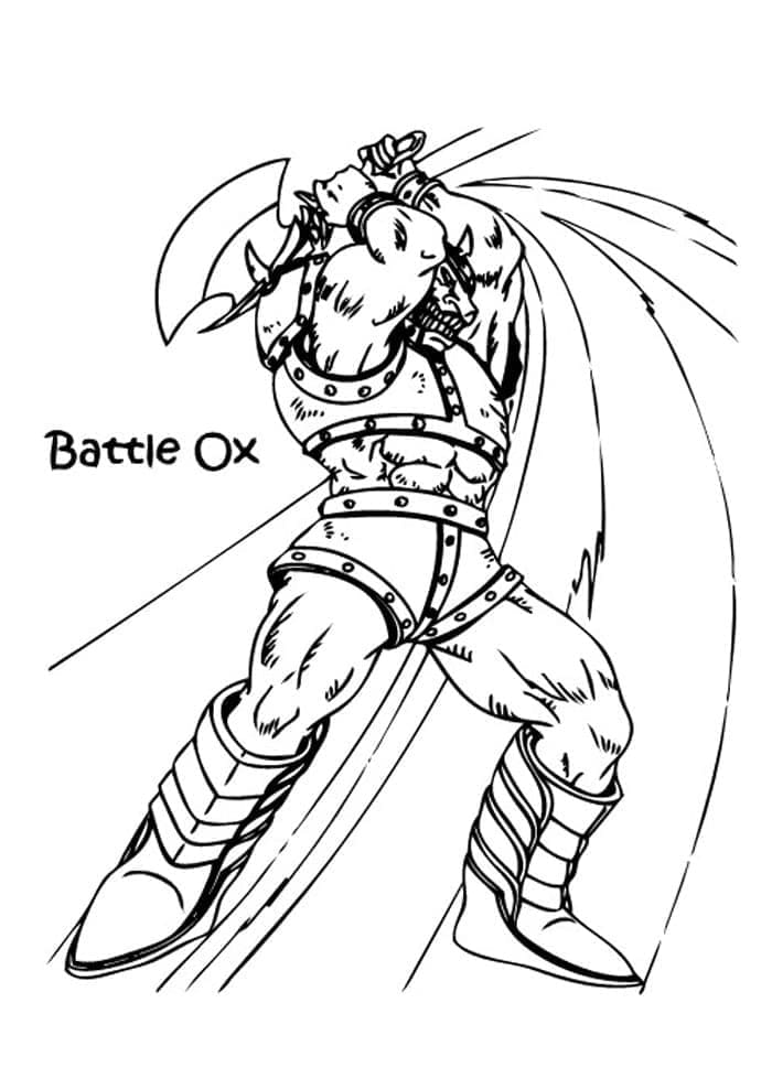 Battle Ox v Yu-Gi-Oh omalovánka