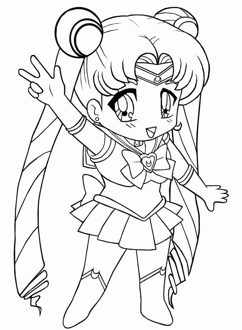Chibi Sailor Moon omalovánka