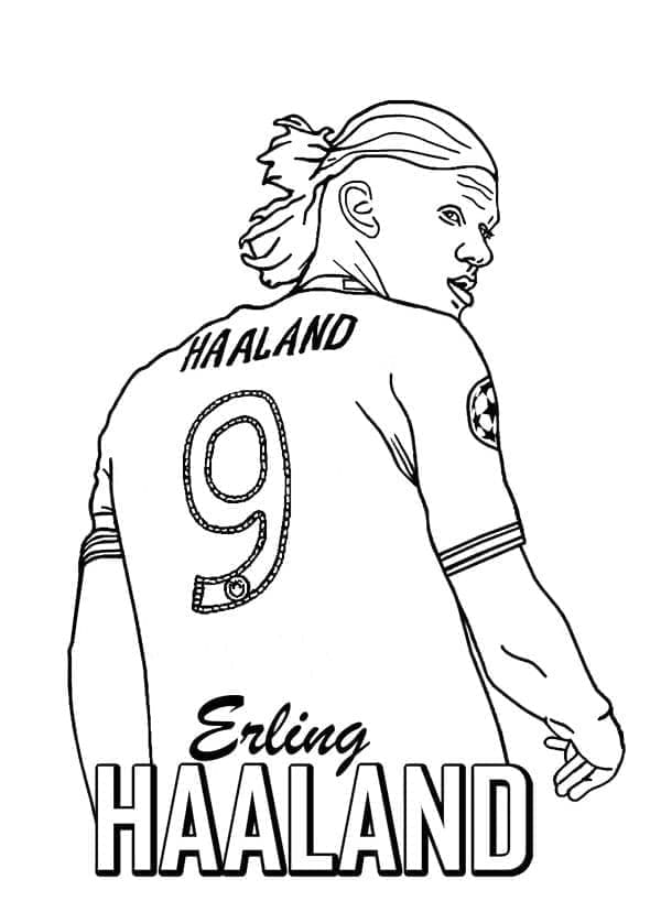 Erling Haaland v Manchester City FC omalovánka