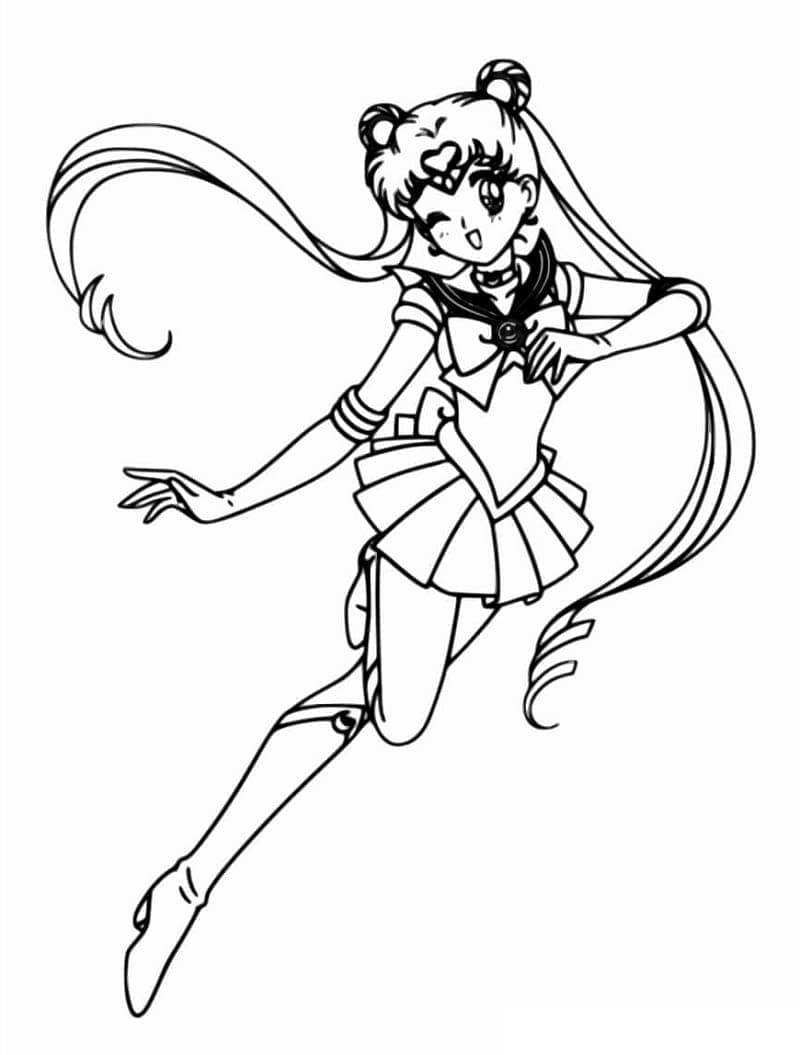Krásná Sailor Moon omalovánka