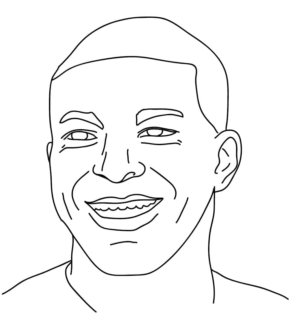 Kylian Mbappé obličej omalovánka