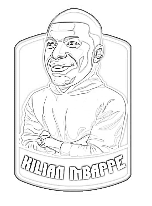 Kylian Mbappé obrázek omalovánka