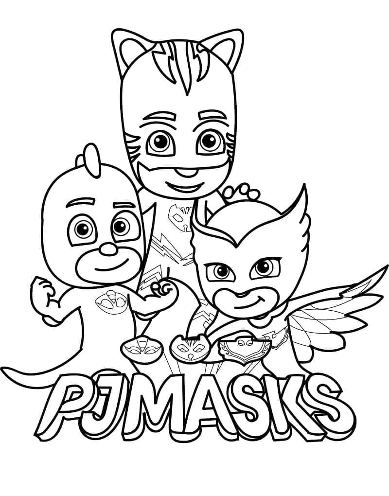 Logo Pyžamasky týmu omalovánka