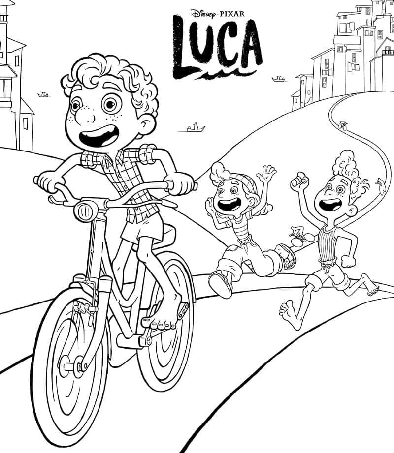 Luca a přátelé omalovánka